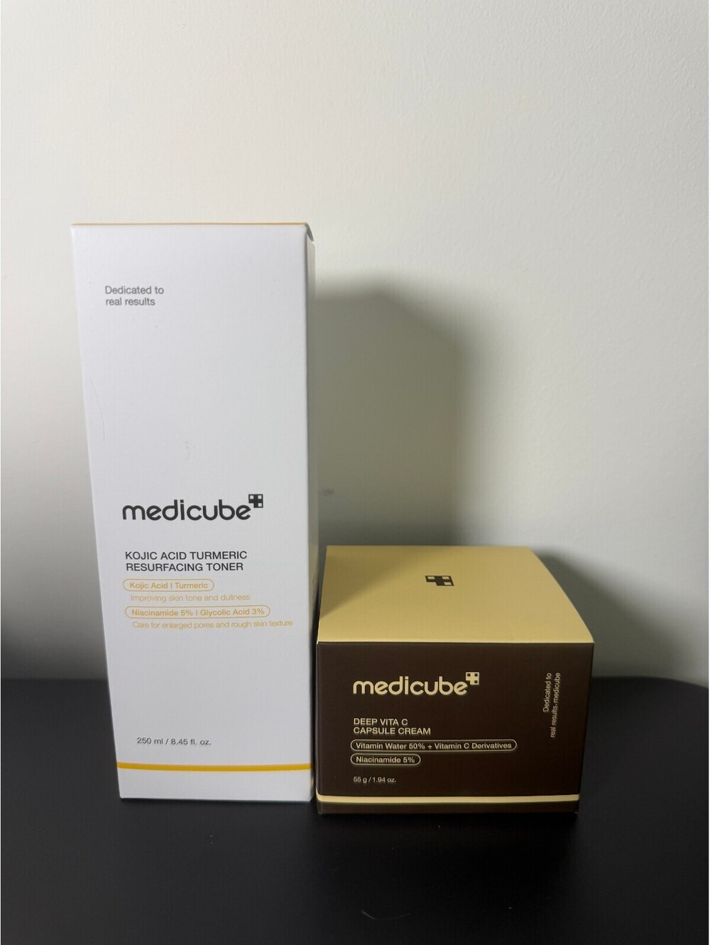 Medicube Kojic Acid Turmeric Toner + Deep Vita C Capsule Cream Set NEW